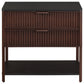 Zimmerlee - 2-Drawer Side Table with Shelf - Rust Brown