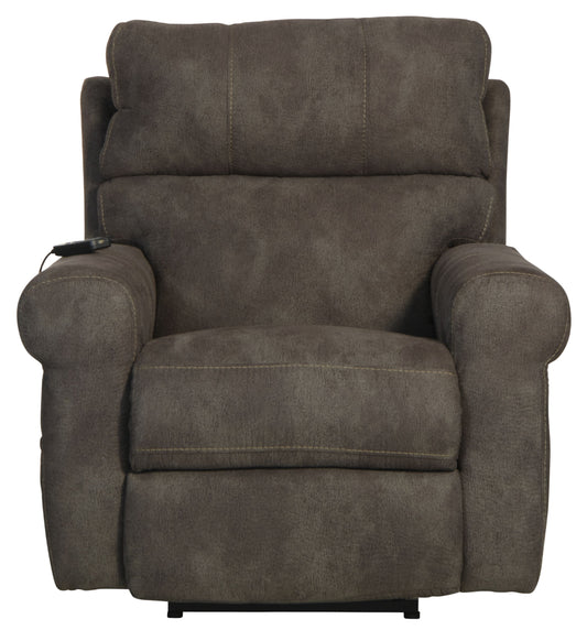 Tranquility - Power Headrest Power Lay Flat Reclining With CR3 Heat / Massage / Lumbar - Pewter