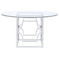 Starlight - Round Glass Top Metal Dining Table