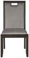 Hyndell - Gray / Dark Brown - Dining Uph Side Chair (Set of 2)