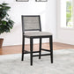 Elodie - Wood Counter Chair (Set of 2) - Gray And Black