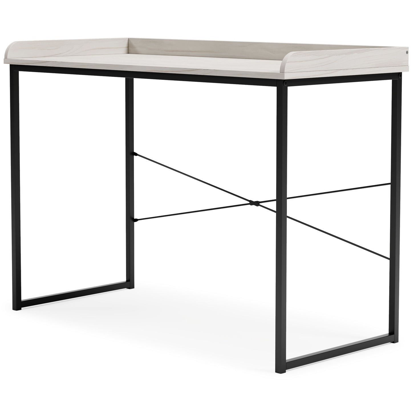 Bayflynn - White / Black - Home Office Desk - Clean-lined