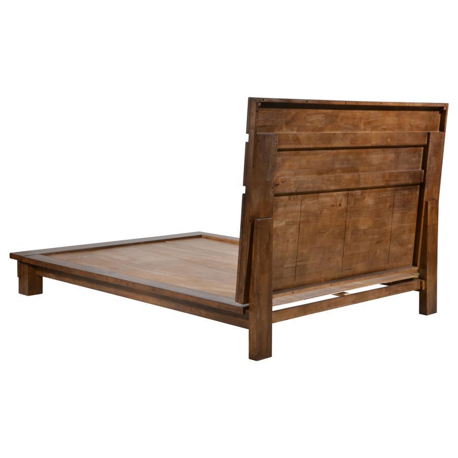 Genevieve - California King Platform Bed - Dark Brown