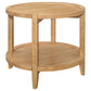 Camillo - Round Solid Wood Side End Table - Maple