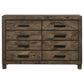 Woodmont - 8-Drawer Dresser - Rustic Golden Brown