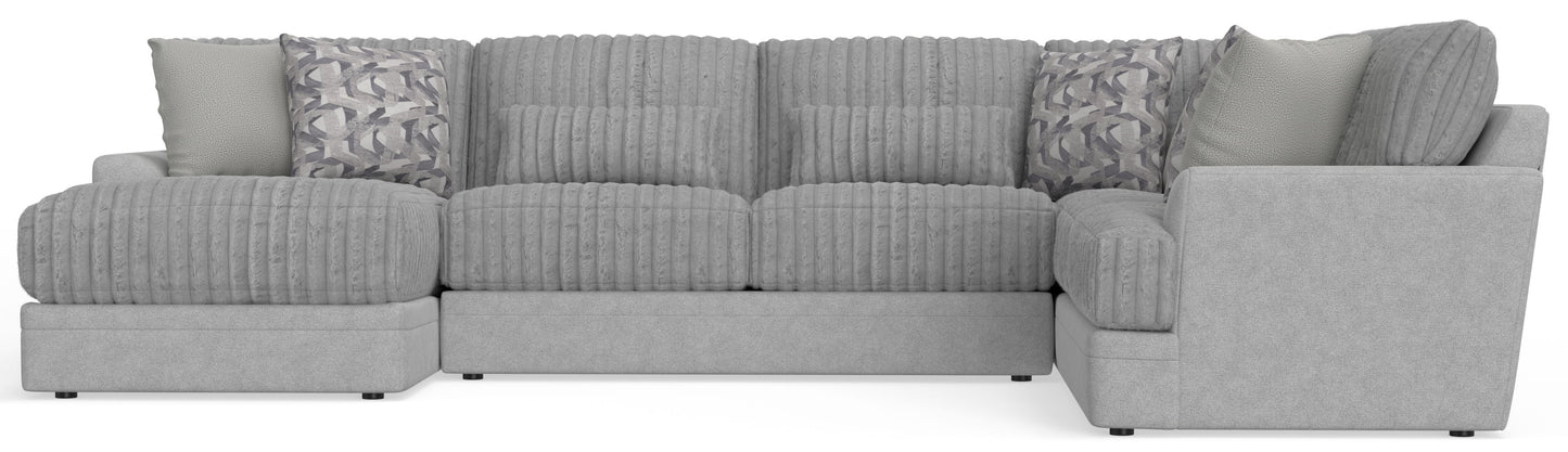 Titan - Sectional With Comfort Coil Seating And Accent Pillows