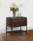 Zimmerlee - 2-Drawer Side Table with Shelf - Rust Brown