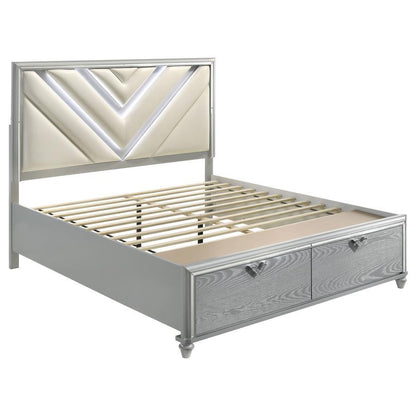 Veronica - Wood LED Storage Bed