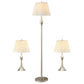 Griffin - 3 Piece Floor And Table Lamp Set Brushed Nickel - Brush Nickel