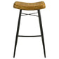 Bayu - Leather Upholstered Saddle Seat Backless Bar Stool (Set of 2)