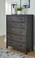 Montillan - Grayish Brown - Five Drawer Chest