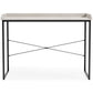 Bayflynn - White / Black - Home Office Desk - Clean-lined