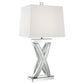 Dominick - Tapered Mirrored Acrylic Table Lamp - Silver